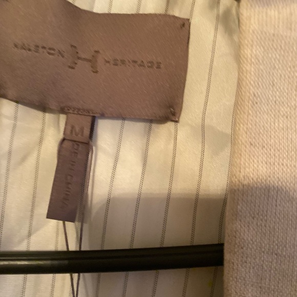 Halston heritage cream blazer with shoulder pads size M - Picture 2 of 6